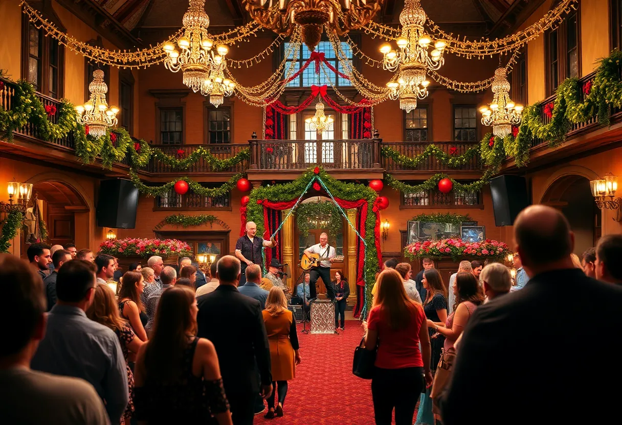 Celebration party scene at Graceland for Elvis's 91st birthday