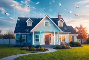 Illustration of home security measures.