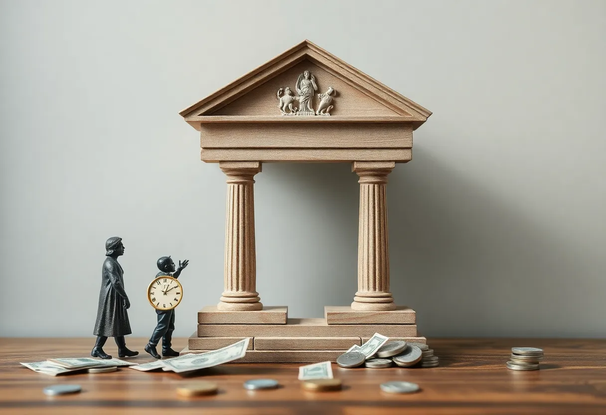 Abstract representation symbolizing ethical dilemmas in banking