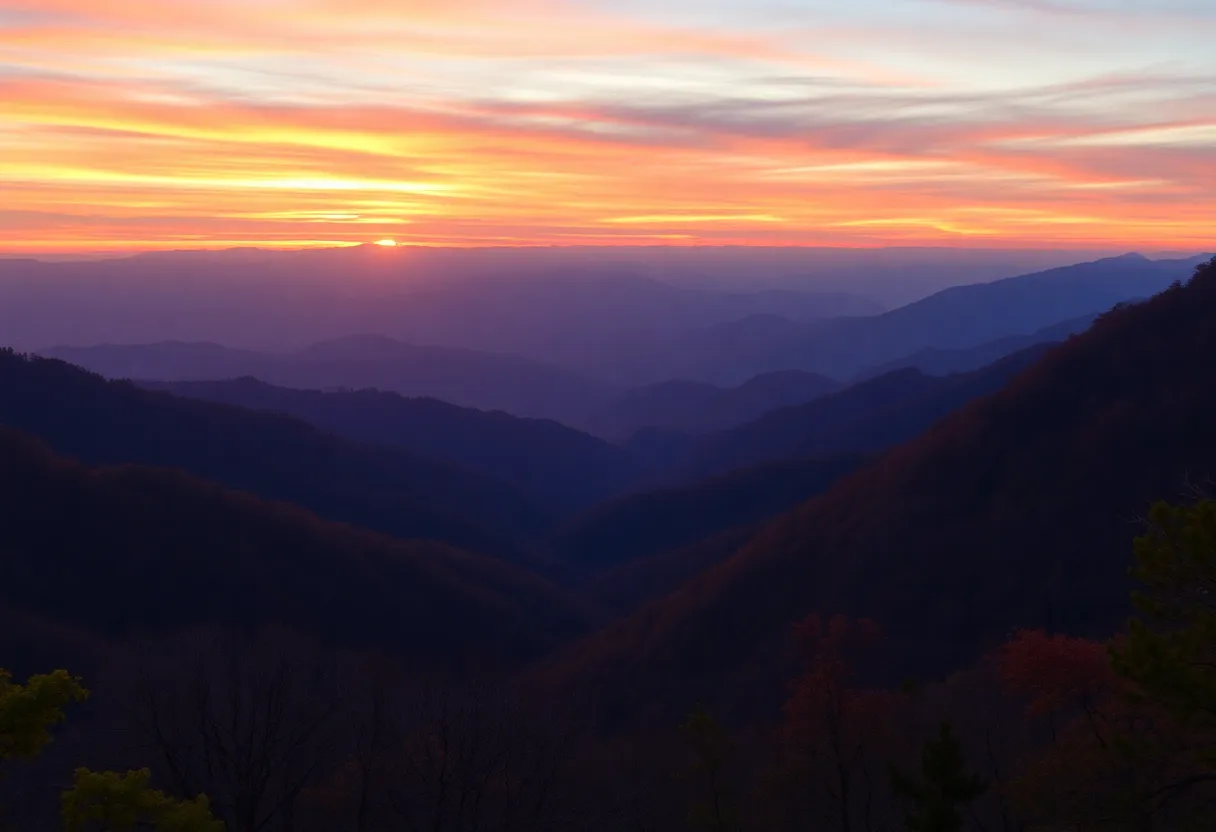 A scenic view of the Great Smoky Mountains showcasing attractions and nature.