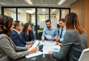 Team at International Paper discussing strategic changes