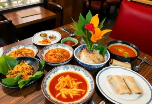 Traditional Thai dishes served at Lotus Thai Restaurant