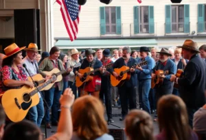 Mary Hatley performing at a music festival in New Orleans