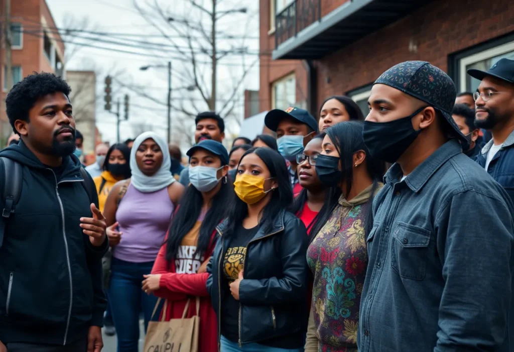 Community members in Memphis gather to discuss ICE enforcement issues.