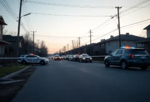Memphis crime scene with police presence