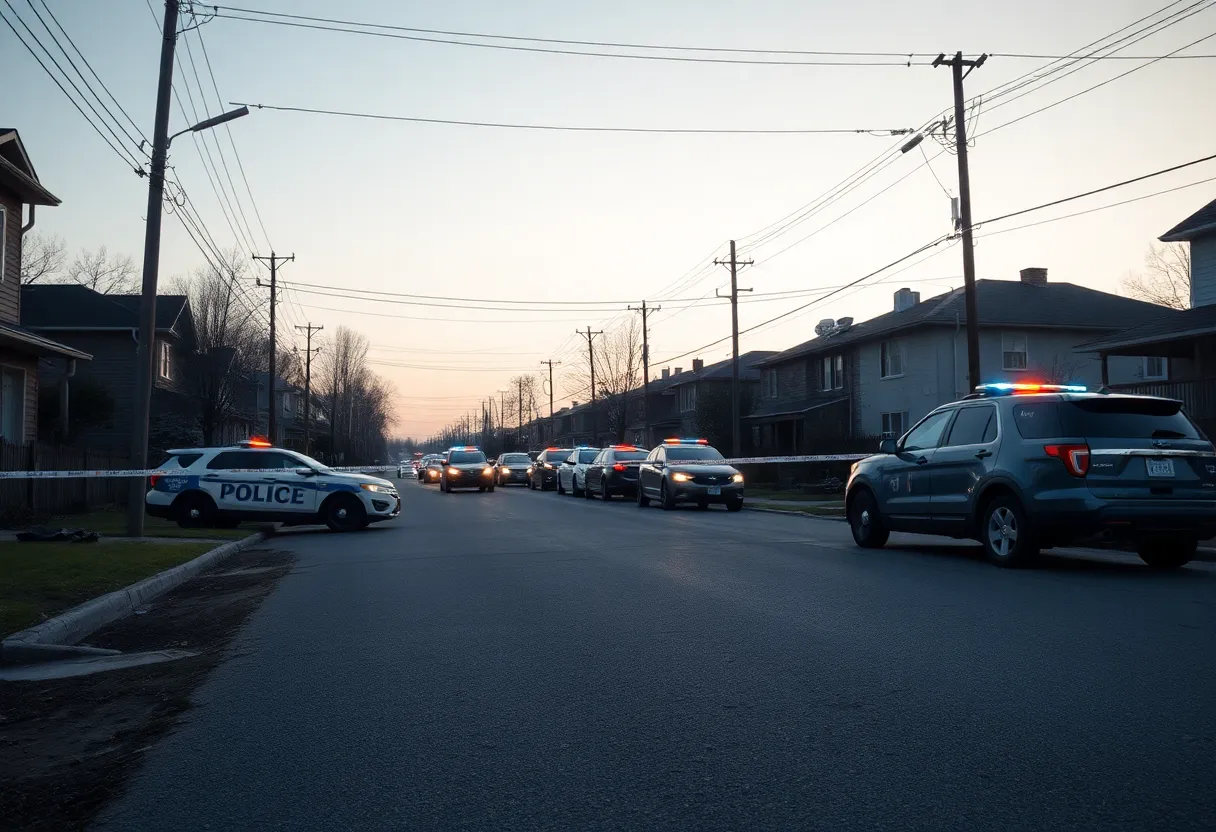 Memphis crime scene with police presence