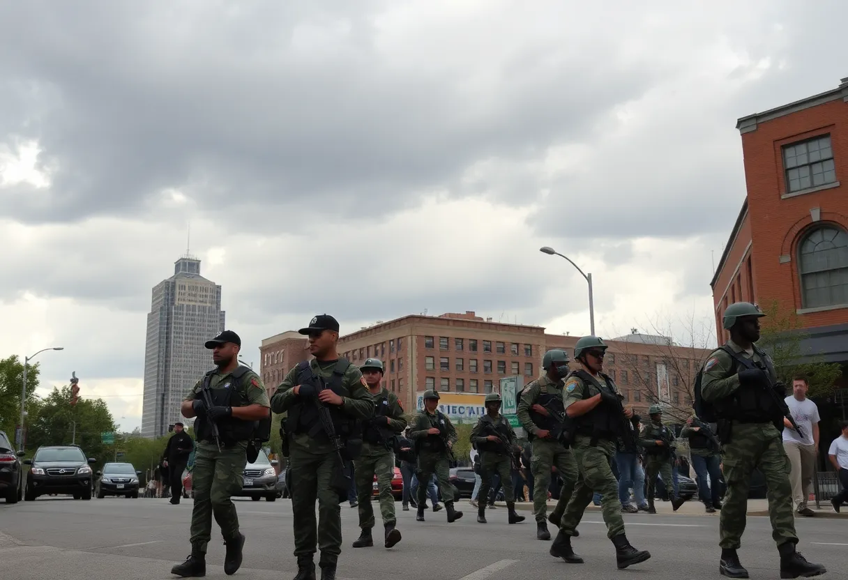 National Guard troops in Memphis addressing community concerns.