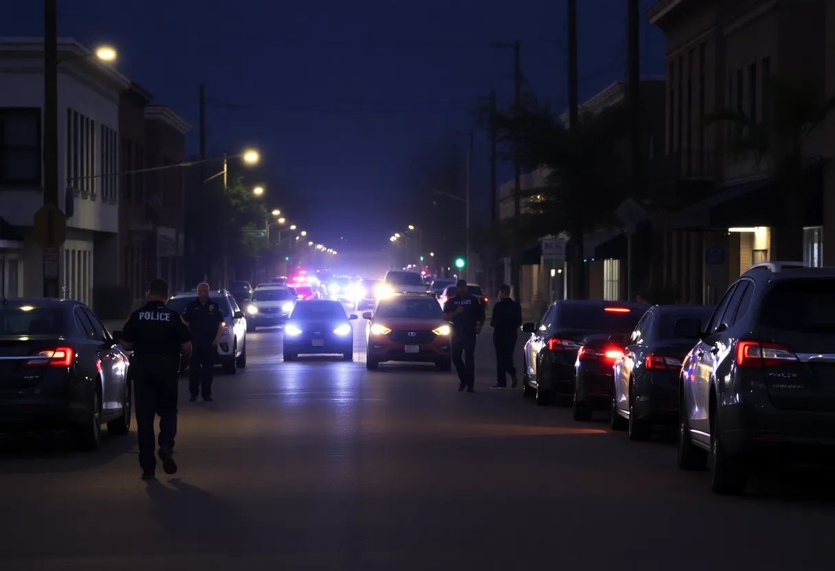 Police investigating a shooting scene in Memphis