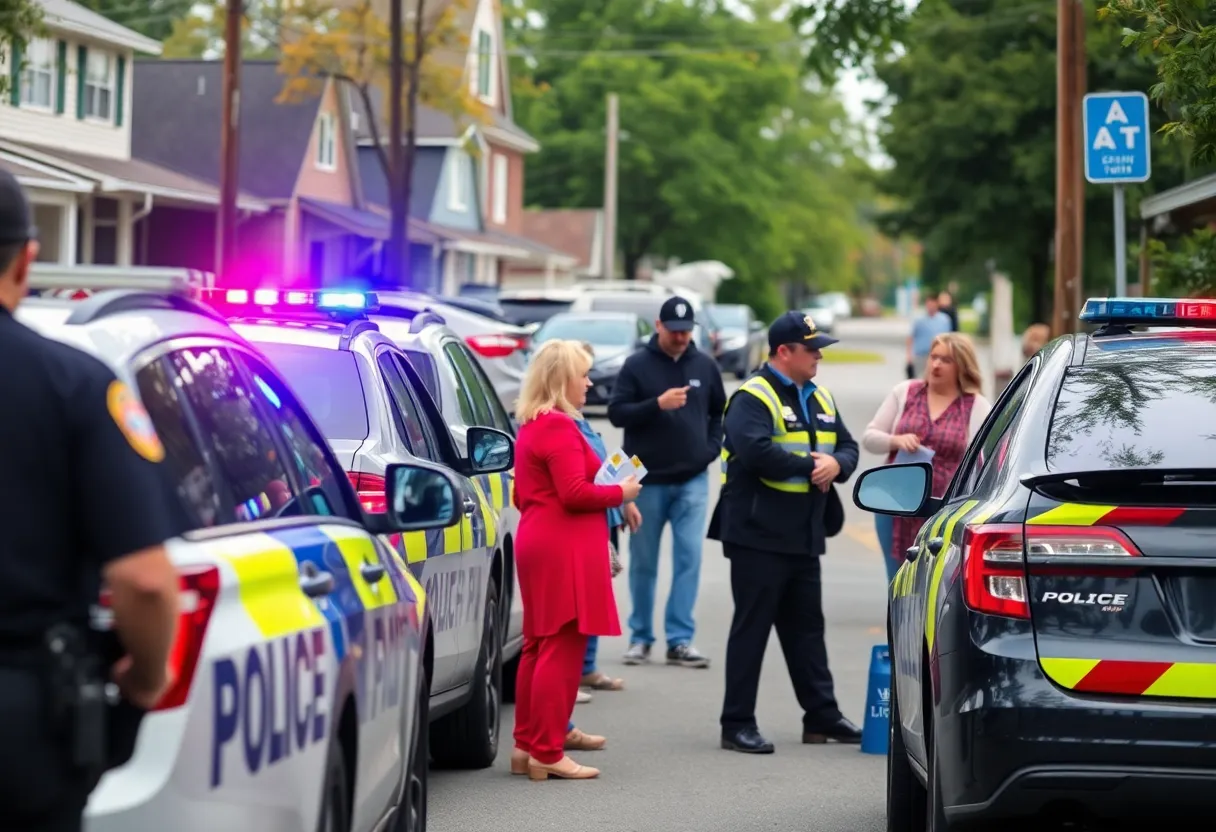 Police vehicles at a crime scene in Memphis