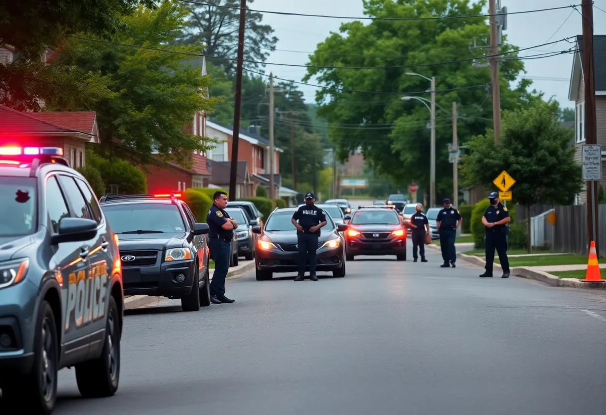 Police searching a Memphis neighborhood for missing individuals.