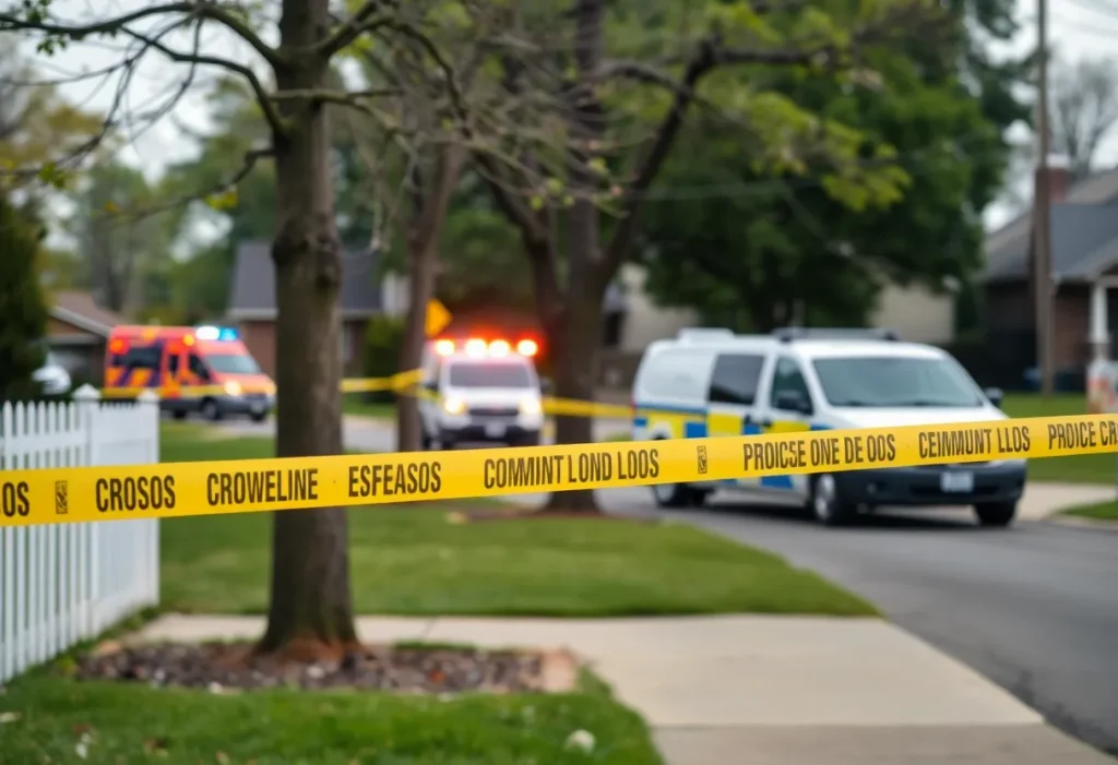 Police presence at a shooting scene in Memphis neighborhood