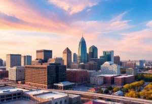 Skyline of Memphis showcasing commercial buildings and growth