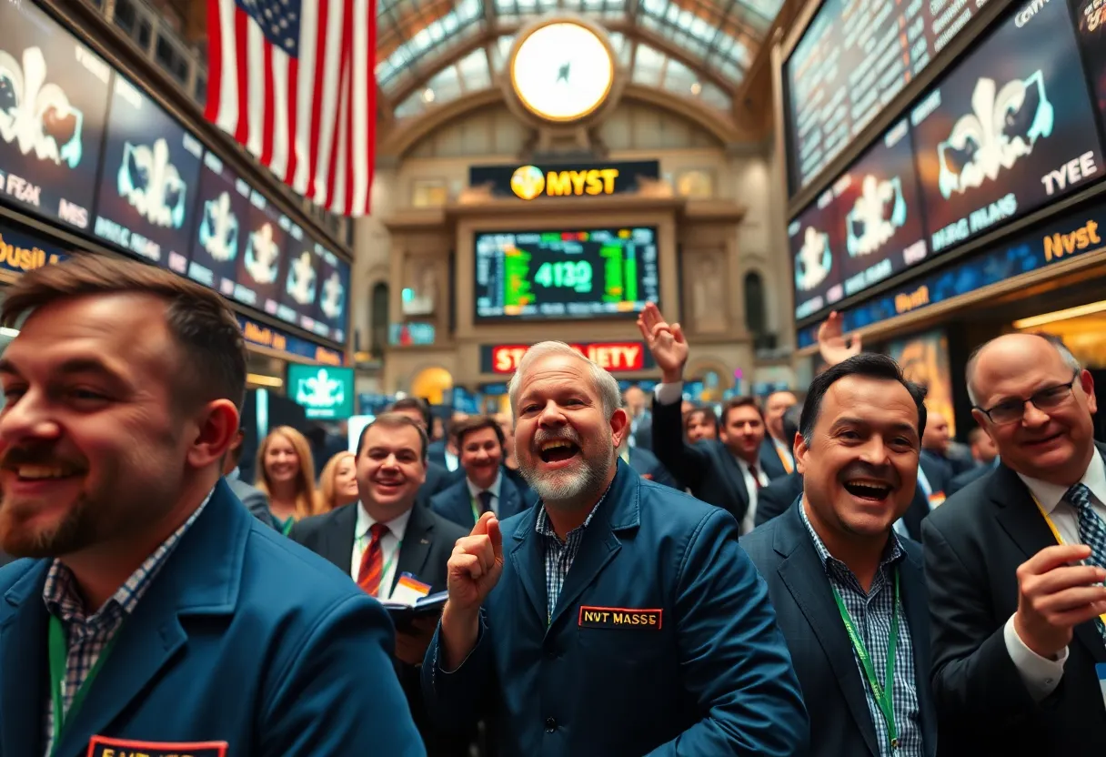Investors celebrating a stock market rebound in Memphis