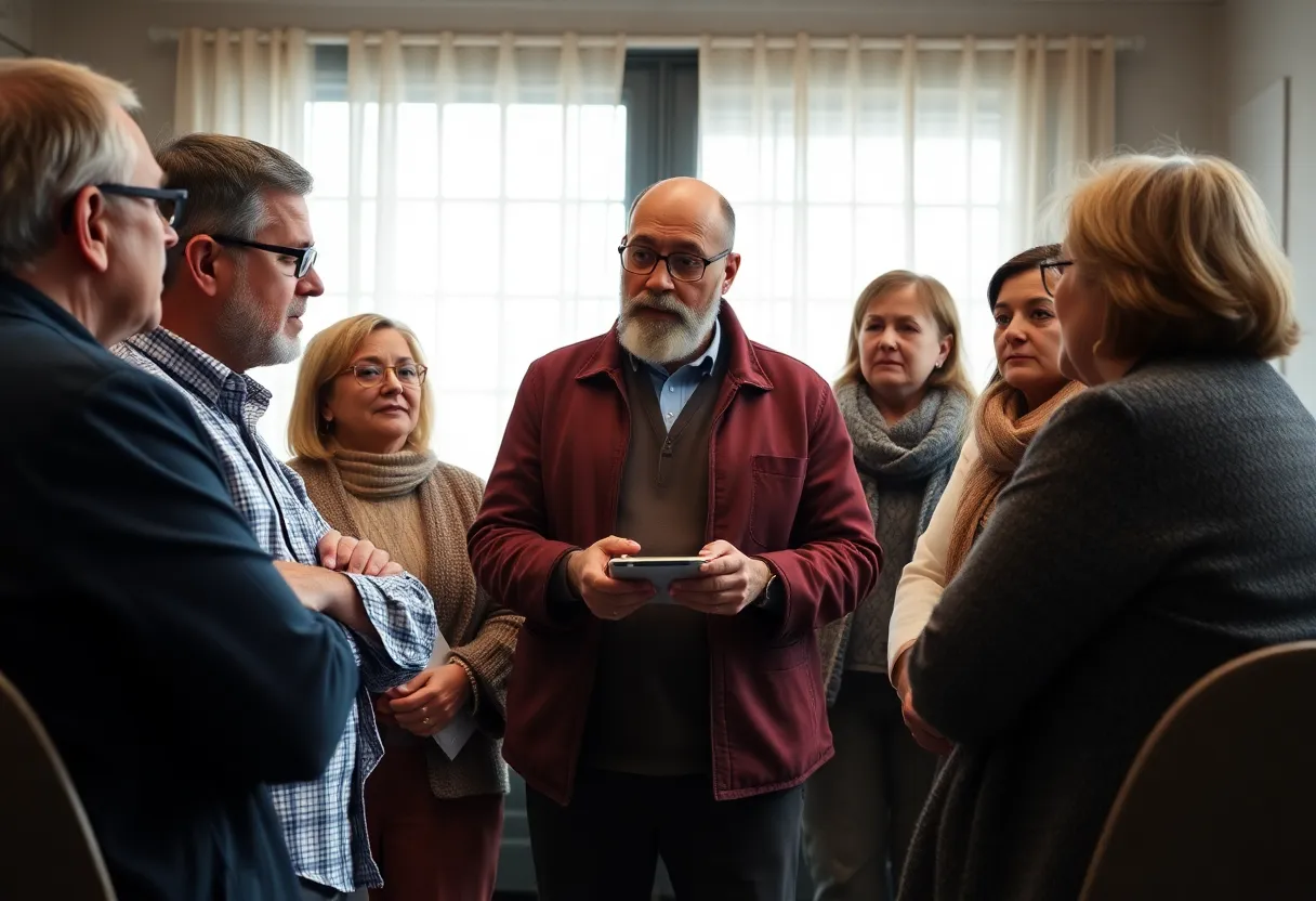 Citizens engaged in a discussion about healthcare fraud prevention