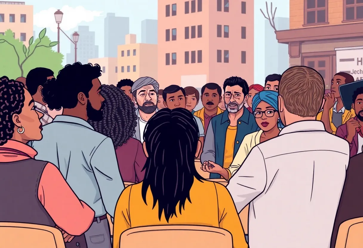 Community gathering discussing poverty issues in Memphis