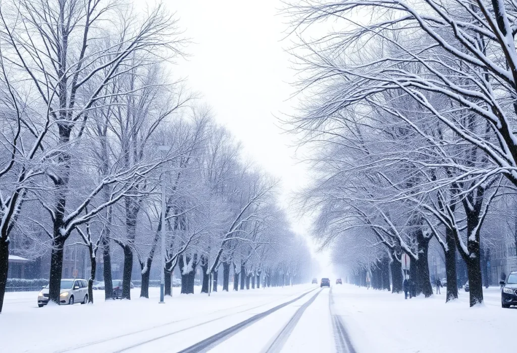 Winter storm preparations in Memphis with snow-covered streets.