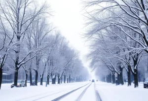 Winter storm preparations in Memphis with snow-covered streets.