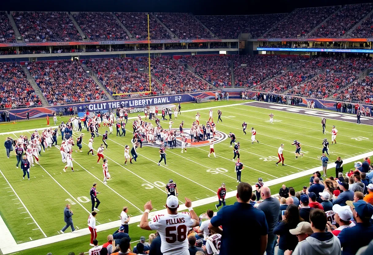 Navy Midshipmen players cheering after winning Liberty Bowl