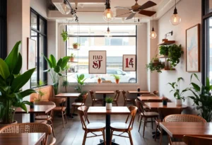 Cozy interior of a newly opened café in downtown Memphis