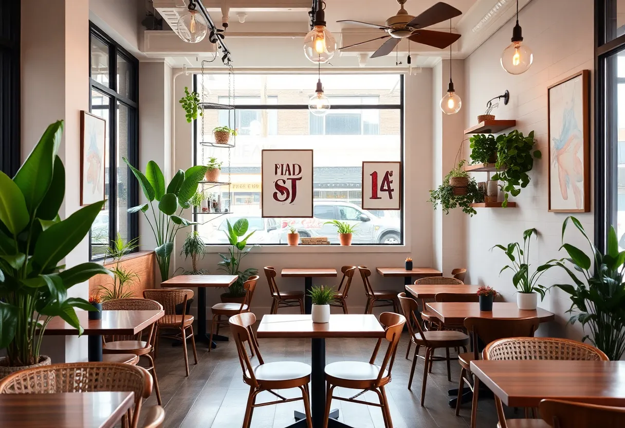 Cozy interior of a newly opened café in downtown Memphis