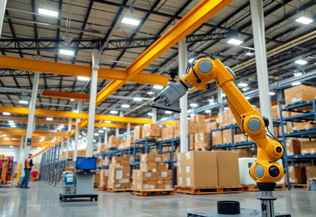 Automated systems within a Nike distribution center