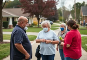 Residents of Oakhaven participating in community safety initiatives.