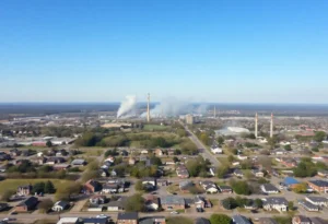 Industrial area in South Memphis affected by air pollution