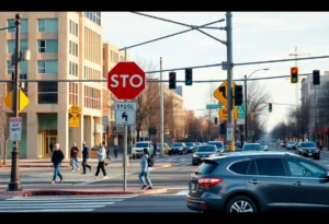 Scene of a traffic incident at an intersection in Memphis