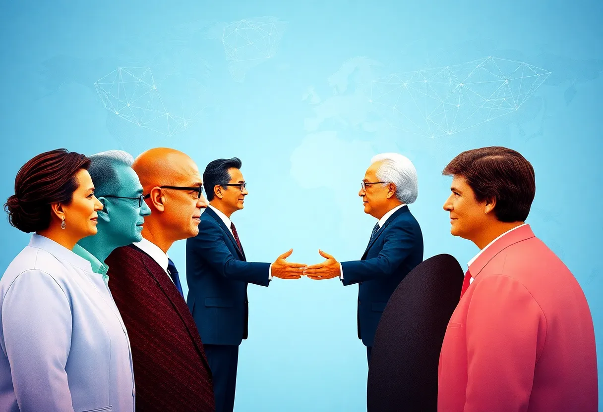 An abstract representation of global diplomacy