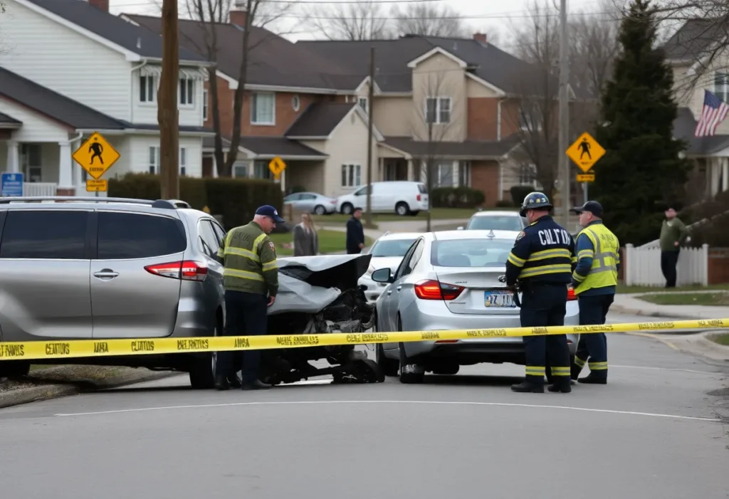Scene of two-vehicle collision in Fox Meadows, Memphis