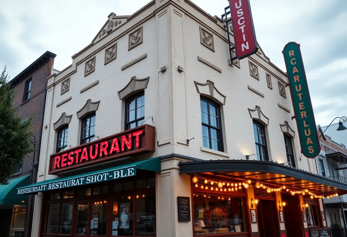 Historic Westy's restaurant building in the Pinch District, Memphis.
