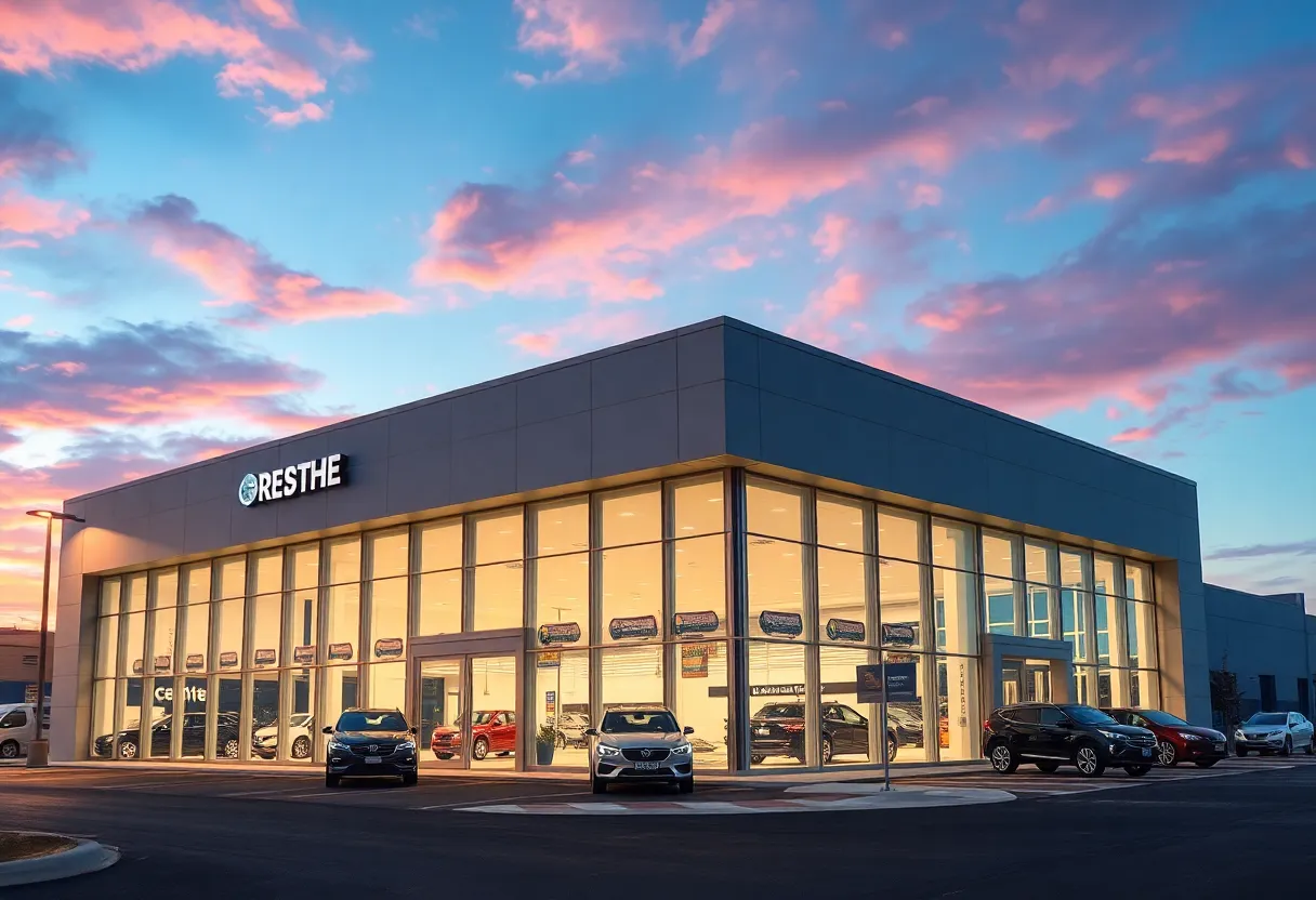 Concept design of the new Mitsubishi dealership in Memphis, Tennessee