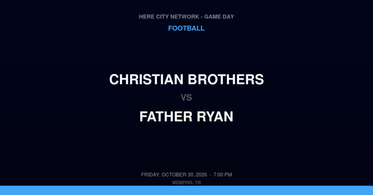 Christian Brothers vs. Father Ryan — Football Game Day — Nashville, TN — Oct 30, 2026