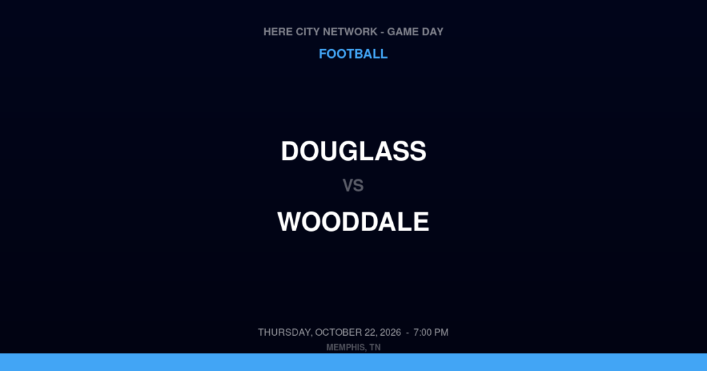 Douglass vs. Wooddale — Football Game Day — Memphis, TN — Oct 22, 2026
