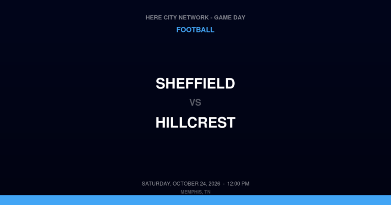 Sheffield vs. Hillcrest — Football Game Day — Memphis, TN — Oct 24, 2026