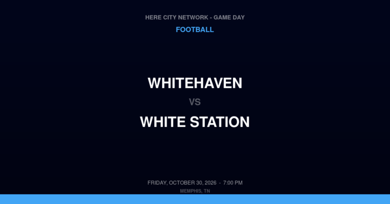 Whitehaven vs. White Station — Football Game Day — Memphis, TN — Oct 30, 2026